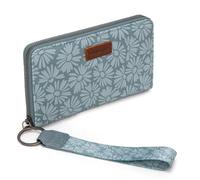 Wrangler Womens Wallet Wristlet Long Purse Clutch Large Capacity, Solid Daisy-Blue, Western