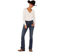 Wrangler Women's Western Mid Rise Stretch Boot Cut Jean, Kora, 5W x 32L