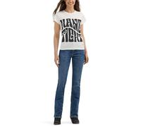 Wrangler Women's X Lainey Wilson Hang Tight Shrunken Band Tee, White, M