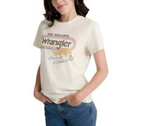 Wrangler Womens X Stranger Things Welcome to The Upside Down Ringer Tee, Retro White, XS