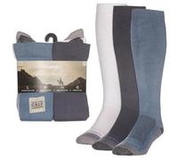Wrangler Wyatt Western Cowboy Boot Socks for Men - Over Calf Extended Crew Socks Pack of 9 pairs, Size 6-12, Blue, 4.5-12 UK