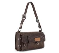 Wrangler Y2K Purse Small Shoulder Bag for Women with Western Detachable Charms & Multiple Pockets