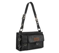 Wrangler Y2K Purse Small Shoulder Bag for Women with Western Detachable Charms & Multiple Pockets
