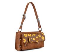 Wrangler Y2K Purse Small Shoulder Bag for Women with Western Detachable Charms & Multiple Pockets