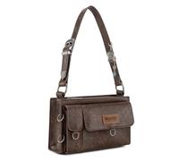 Wrangler Y2K Purse Small Shoulder Bag for Women with Western Detachable Charms & Multiple Pockets