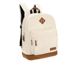 Wrangler Yellowstone Sturdy Backpack for Travel Water Resistant Casual Daypack for Laptop Notebook, Cream, M