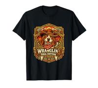 Wranglin' Wild West Beagle Cowboy Dog T-Shirt