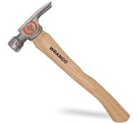 Wrango Tools Titanium Nailing Hammer - 14oz Head, 14.5in Wood Handle, Smooth Face, 38mm Diameter Pole