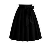 Wrap Around A Line Linen Skirt, Women's Linen Wrap Skirt Casual Maxi Skirt, Elastic Waist A-Line Maxi Skirt with Pockets (Black,XXL)