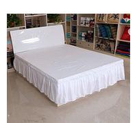 Wrap around bed skirt pleated,Easy to Install Ruffled Bedding Skirt Without Surface Elastic Band Are King Size Bed(002-35,200x200cm)