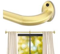 Wrap Around Blackout Curtain Rod for 48-84 Inch Windows, Gold