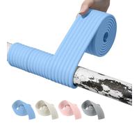 Wrap Around Pole Plumbing 8mm, Pipe Insulation Adhesive Strip Can Reduce Collisions, Strong Adhesive Backing, Self-Adhesive Foam Insulation Strip for TV Walls/Furniture/Garage(Blue,3pcs)