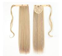 wrap around ponytail extension, 22Inch clip on ponytail hair extensions Long Pony Tails Hairpiece for Women Girls (#16 Natutal brown)