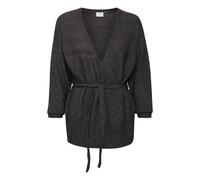 Wrap cardigan for women KAFFE Curve Welly Gris M