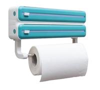 Wrap Dispenser Cutter - Wall Mount Wrapping Paper Storage, Food Cling Film Holder, Kitchen Organization Box, ABS Durable Material, Multi-Functional Cutter Hanger | For Home Kitchen Cooking Baking Meal