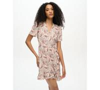Wrap dress for women Superdry Printed Mini Beige L