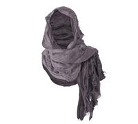 Wrap Dune Wasteland Hooded Shawl With Viking Brooch | Cowl Scarf Rogue Medieval Cloak Renaissance Costume Cape Accessories, Purple, Standard