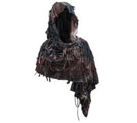 Wrap Dune Wasteland Hooded Shawl With Viking Brooch | Cowl Scarf Rogue Medieval Cloak Renaissance Costume Cape Accessories, Style-c, Standard