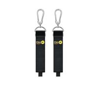 Wrap-It Storage Hook 'n Hang 24" Heavy Duty Carabiner Straps (2-Pack, Black) - Extension Cord Holder, Garden Hose Strap, Ladder Strap