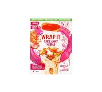 Wrap It Takeaway Kebab Recipe Mix with Tomato, Coriander Seed and Garlic, Mild, Serves 4 Perfectly balanced mild seasoning makes it suitable for the whole family to enjoy.