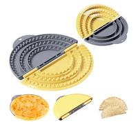Wrap Maker Sealer, Golxmse, Totilla Wraps Maker, Adjustable 4in-6in-8in, Create Burritos, Tortilla, Dumplings, Calzones, Enchiladas, Kebabs, Pasties (Grey Yellow, 4"-6"-8")
