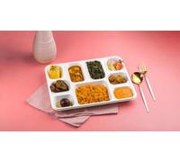 Wrap n Pac 9-Compartment Bagasse Disposable Plates Pack of 50, 100% Natural & Recyclable, Ideal for Birthday, Anniversary, BBQs, Picnics, Suitable for Hot & Cold Food, Microwave & Oven Safe