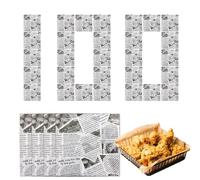 Wrap Paper Sheets - 100pcs Grease Proof Food Wrapping Paper, Non-Stick Food Basket Liners for, Picnic, Festival, BBQ, Food Wrapping