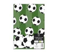 Wrap & Roll - Wrapping Paper - Gift Wrapping Accessories, Gift Paper - Birthday Gifts Accessories - Football Themed Vibrant Wrap Sheets with 2 Tags - 50cm x 70cm