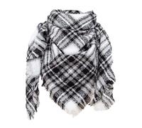 Wrap Shawl For Women Square Scarf Ladies Plaid Scarf Custom White A