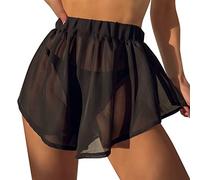 Wrap Skirt Women's Short Beach - Stand Sarong Women's XXL Cloth Girls Beach Poncho Summer Beach Towel Thin Pareo Black Beach Towels Lightweight Beach Skirt Chiffon Mini Skirt Sexy Bikini Kaftan Beach