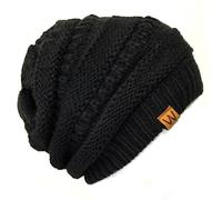 Wrapables Knitted Slouchy Beanie Beret, Black