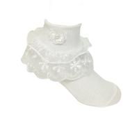 Wrapables Lil Miss Daisy Double Layer Lace Ruffle Socks (Size of 1-3), Set of 2