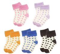 Wrapables Polka Dot Baby Socks, Set of 5