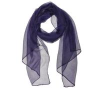 Wrapables Solid Color 100% Silk Long Scarf, Indigo