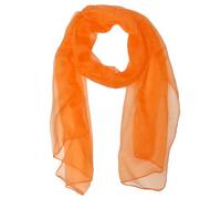 Wrapables Solid Color Silk Long Scarf - orange - One Size