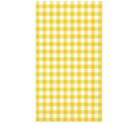 WRAPAHOLIC 25Pcs Yellow Plaid Paper Napkins - 2-Ply Yellow and White Gingham Disposable Hand Towels for Easter, Birthday, Picnic and Daily Use - 4.3 x 7.9 In