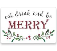 WRAPAHOLIC 50 Sheets Christmas Paper Place Mats - 11 x 17 Inch Disposable Placemat Eat Drink and be Merry Decorative Paper Table Mats for Dinner Table Setting Holiday Party Supplies