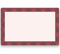 WRAPAHOLIC 50 Sheets Christmas Paper Placemats Set - 11 x 17 Inch Disposable Placemats Red Plaid Table Mats for Dining Table Setting Christmas Holiday Party Supplies