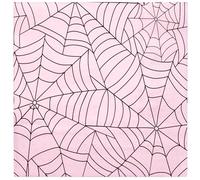 WRAPAHOLIC 50Pcs Halloween Cocktail Napkins - 3-Ply Pink Spider Web Disposable Paper Napkins for Halloween, Holiday Party Supplies Tableware - 5 x 5 In