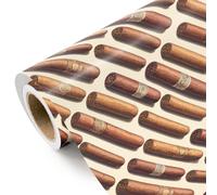 WRAPAHOLIC Cigar Wrapping Paper - 17 Inch x 9.8 Feet - Cream Gift Wrap for Man, Birthday, Party, Cigar Lover