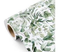 WRAPAHOLIC Eucalyptus Leaves Wrapping Paper Roll - Mini Roll - 17 Inch x 33 Feet - Greenery Wrapping Paper Perfect for Birthday, Wedding, Bridal Shower