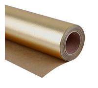 WRAPAHOLIC Gold Wrapping Paper Roll - Mini Roll - 17 Inch x 16.5 Feet - Basic Texture Matte Gold for Birthday, Holiday, Wedding, Baby Shower