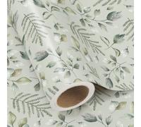 WRAPAHOLIC Sage Green Wrapping Paper - Mini Roll - 17 Inch x 9.8 Feet - Watercolor Eucalyptus Leaves Wrapping paper for Birthday, Wedding, Bridal Shower, Tea Party