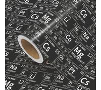 WRAPAHOLIC Science Wrapping Paper - Mini Roll - 17 Inch x 16.5 Feet - Periodic Table Chemistry Wrapping Paper for Graduations, Teacher, Birthday