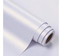 WRAPAHOLIC White Matte Wedding Gift Wrapping Paper,Solid Color Pearl Glossy Wrapping Paper - Perfect for Baby Shower,Valentine's Day,Birthday,DIY Bouquet(17in x 32.8ft Roll, 46 Sq. Ft)