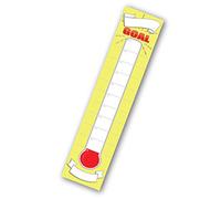 Wrapco Dry Erase Goal Setting Fundraising Thermometer Chart Goal Chart Temperature Poster for Office Classroom or Kids (Yellow)