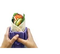 Wrap'd Purple Reusable Silicone Lunch Burrito Flatbread Wrap Holder Container Alternative to Beeswax Wraps Cling Wrap