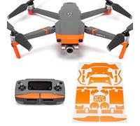 Wrapgrade Poly Skin Sticker compatible with DJI Mavic 2 | Accent Color (NEON ORANGE)