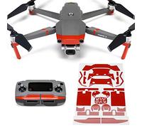 Wrapgrade Poly Skin Sticker compatible with DJI Mavic 2 | Accent Color (SUPER RED)