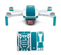 Wrapgrade Skin Sticker compatible with DJI Mavic Mini | Accent Color (CARIBBEAN BLUE)